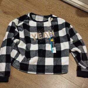 Kids Black and White Plaid Sweatshirt